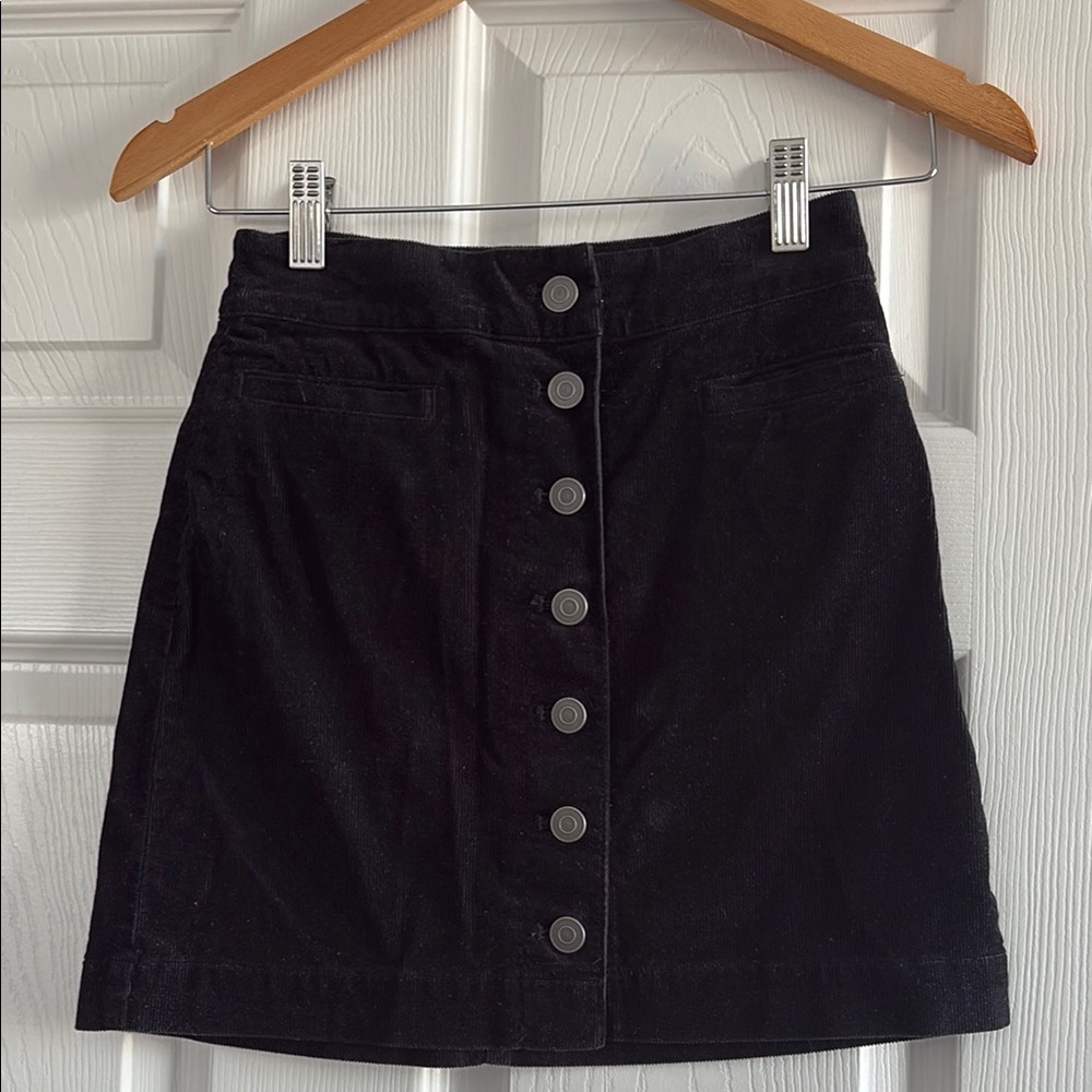 Wilfred Free Black Button-Front Skirt